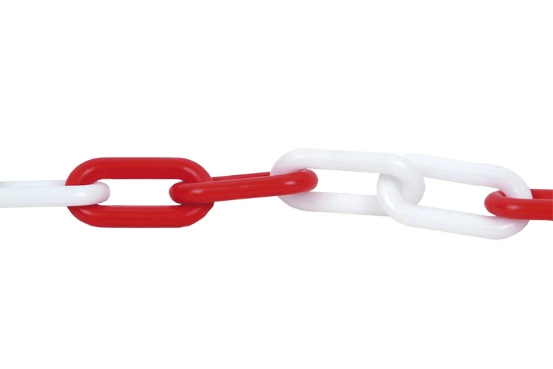 Short Link Plastic Chain Red/White 8Mmx30M