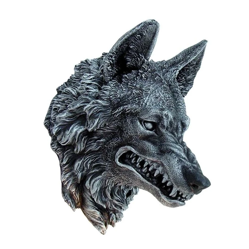 Nemesis Now Wolf Wall Plaque 30cm, Polyresin, Black