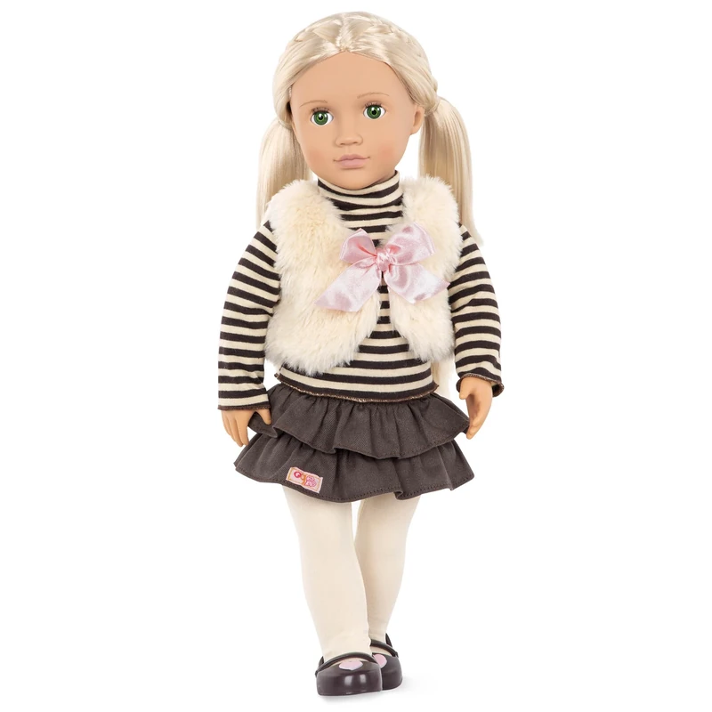 Our Generation BD31002Z Doll w/Casual Fur Outfit, Holly 18", Nylon Inch