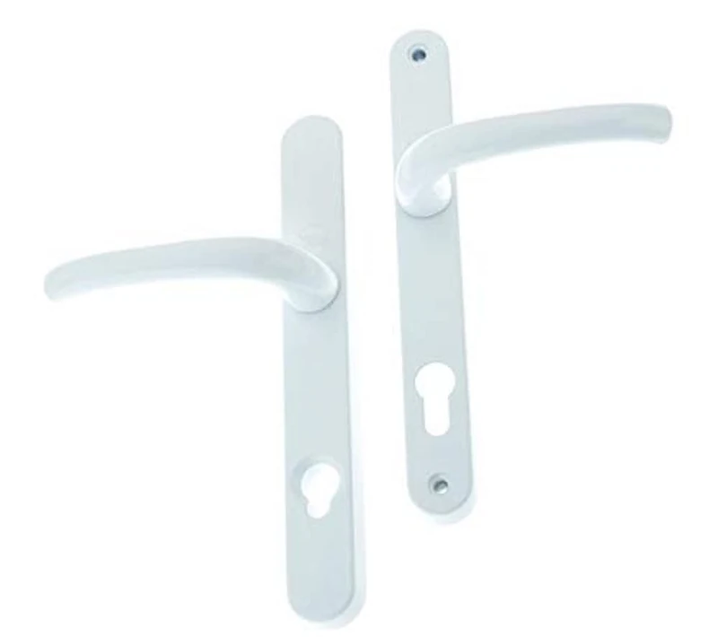 Yale P-YSHMK3LL-WH MK3 Security Door Handle, White Finish, High Security, 92mm Centre, 215mm Fixing Holes Distance, Built in Cylinder Guard