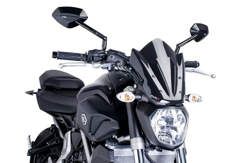 Puig 7015N Windshield for Yamaha MT-07 2014, Black, Medium
