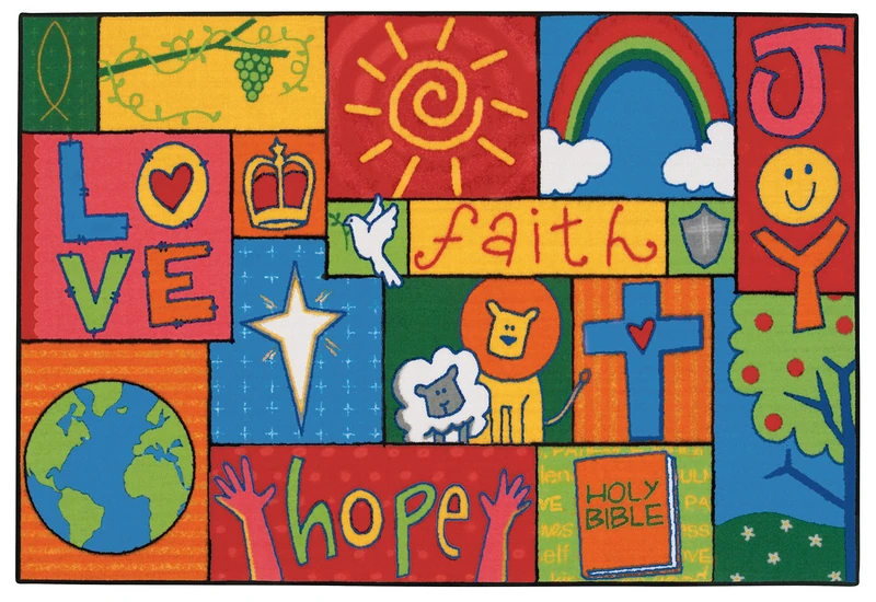Carpets for Kids Inspirational Patchwork Rug - 3' x 4'6" Rectangle - Image 1
