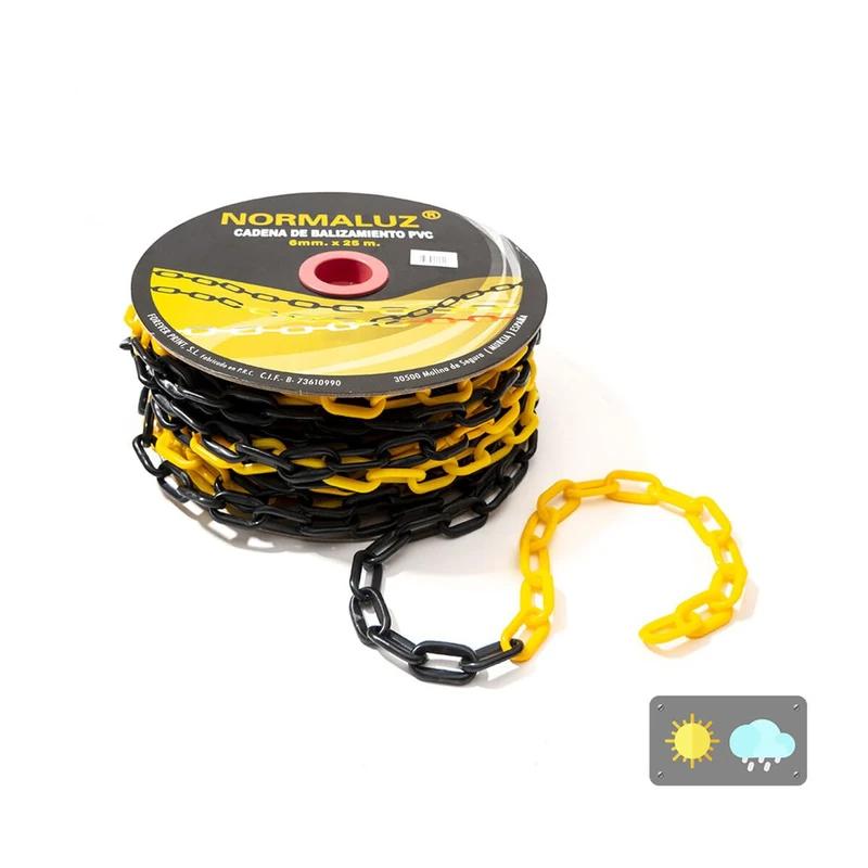 Normaluz RD80740 Plastic Chain 6 mm Black Yellow 25 m 25 m - Image 1