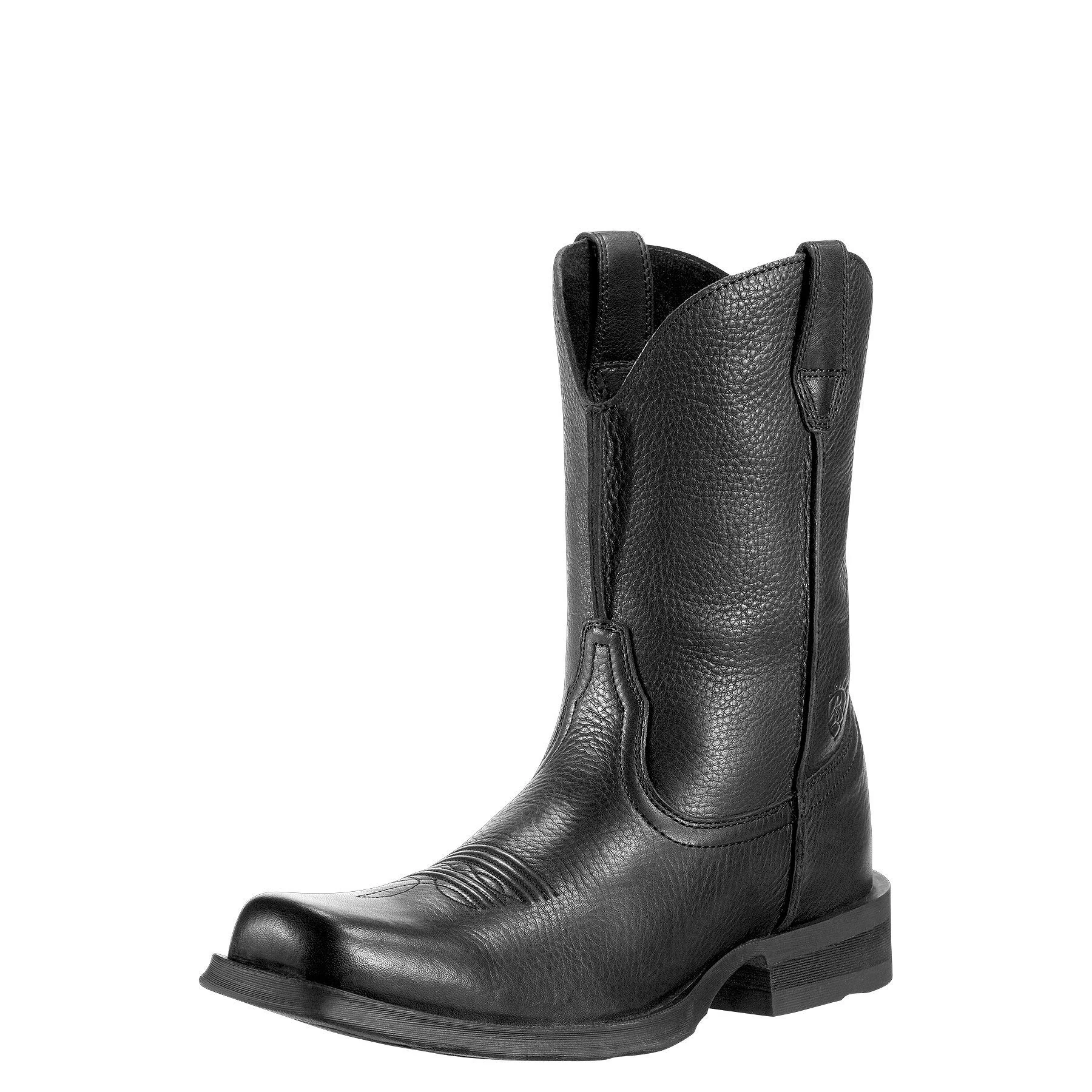 Ariat Men's Rambler Western Boot, Black Deertan, 13 Wide