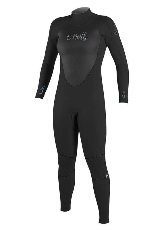 O'Neill Womens Epic 4/3mm Back Zip Full Wetsuit - Black, 16