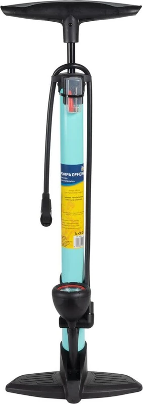 Steel Bike Wheel Inflator Pump with Integrated Pressure Gauge - Image 1