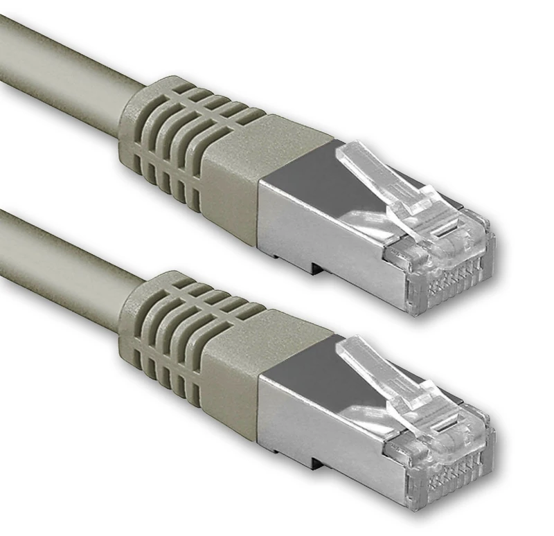 50 m gray - 1 piece Cat.6 patch cable network cable CAT6 S-FTP Gigabit Lan PIMF CAT 6 copper CU halogen-free Internet DSL game console Smart TV