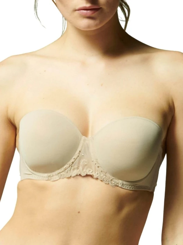 Simone Perele Women's Delice Strapless Bra, Nude, 34C