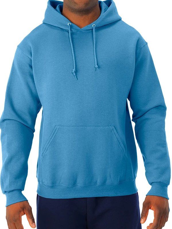 Jerzees Men's Fleece Pullover Hooded Sweatshirt, Hoodie-Columbia Blue, S