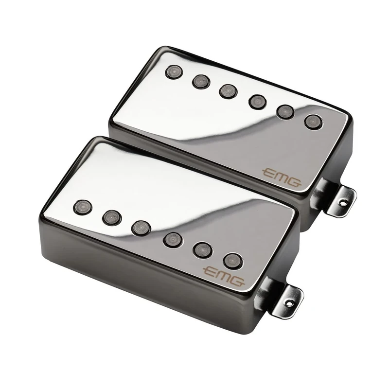 EMG 57/66 Bridge and Neck Humbucker Guitar Pickups Set, Chrome