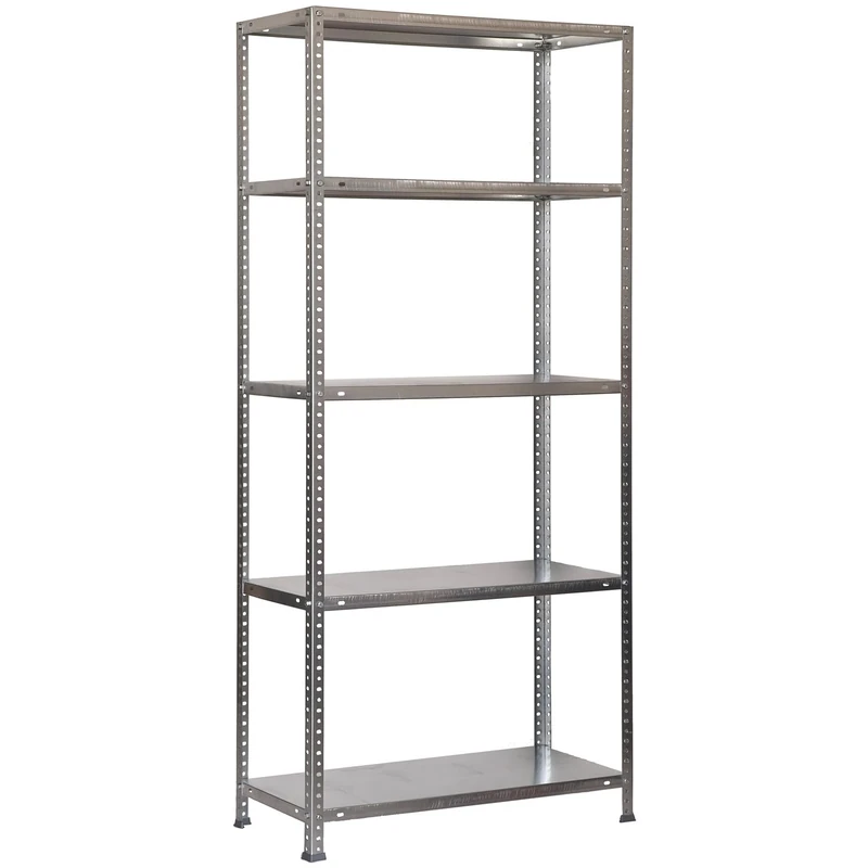 Simon Rack Garage Shelving Units 1800x900x500 mm, 5 Tier Steel Rack, 100 kg per Shelf, Galvanised - Comfort
