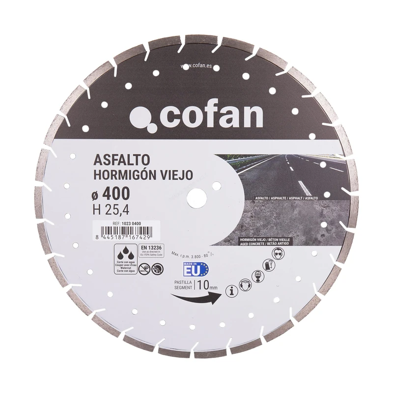 Cofan 10230400 Old Concrete and Asphalt Disc Diamond 400 mm