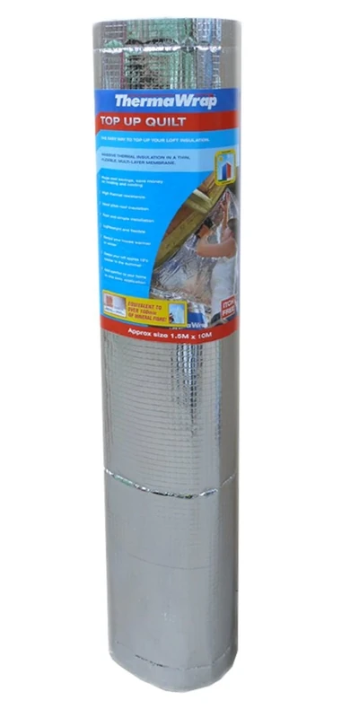 YBS Insulation 5060078161176 TUQ BRI 1500 X 10 Aluminium Foil Insulation, Metalic