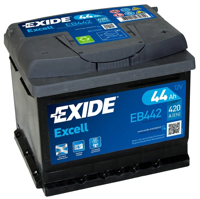 Exide Excell Car Battery 44Ah - Image 1