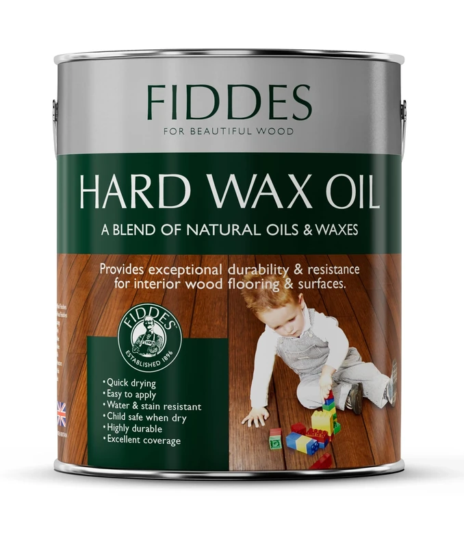 Fiddes Satin Finish Hard Wax Oil 2.5 Litre, Walnut