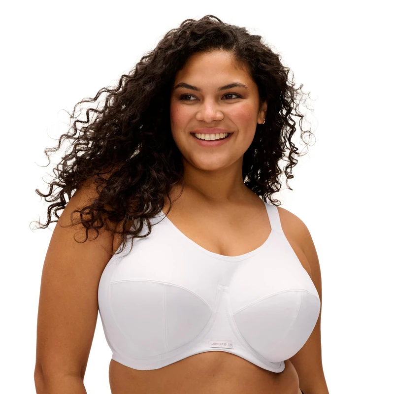 Elomi womens Full Coverage Sport Sports Bra, White, 38HH