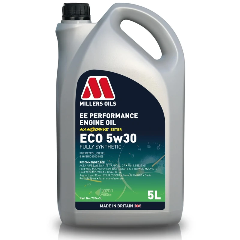 Millers Oils EE Performance ECO 5w-30 Fully Synthetic Oil 5L - Image 1