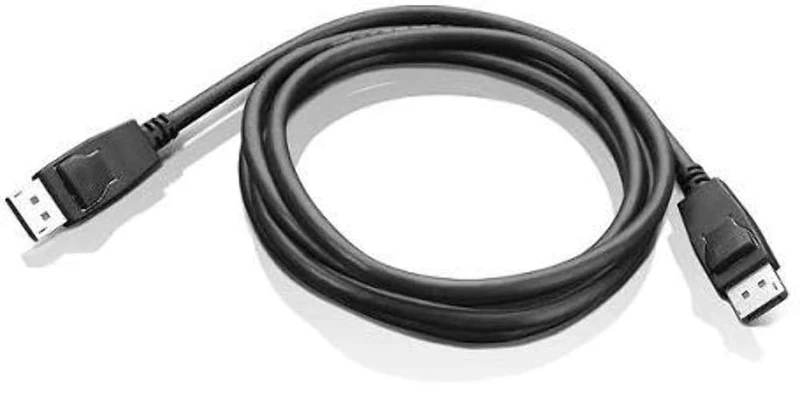 Lenovo DP-DP, 1.8m DisplayPort Black - 1.8m, 1.8m, DisplayPort, DisplayPort, Male, Male, Black - Image 1