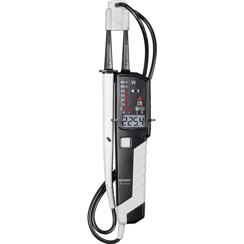 VOLTCRAFT VC-55 LCD Contactless Voltage Tester Two-Pole 12-690V AC/DC LED/LCD/Summer Calibrated to Stan
