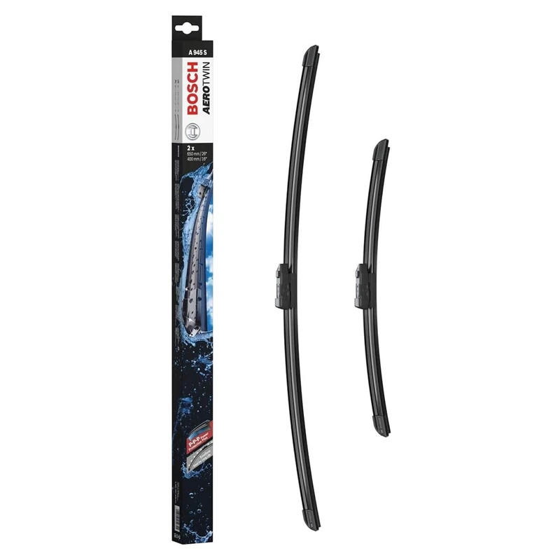 Bosch Wiper Blade Aerotwin A945S, Length: 650mm/400mm – Set of Front Wiper Blades - Only for Left-Hand Drive (EU), black