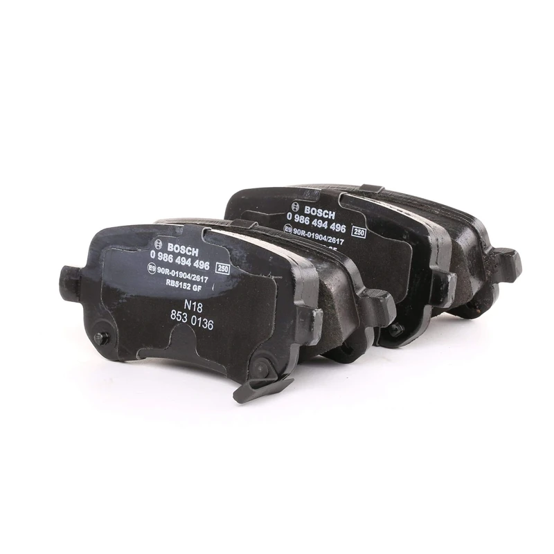 Bosch BP1415 - Brake Pads Car Rear Axle - Bosch Quality - Reduced Noise and Dust - ECE-R90 Certified - Copper-Free - 1 Set of 4 Pads