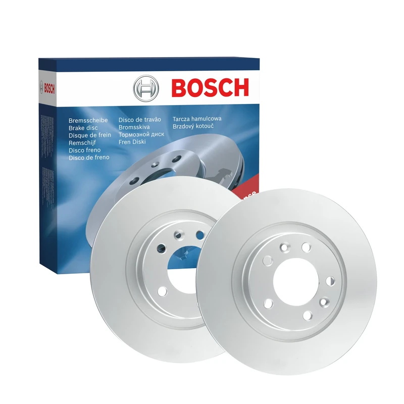 Bosch BD1657 Brake Disc Set - 290 mm Solid Discs - Rear Axle - ECE-R90 Certified - Long Service Life, Advanced Corrosion Protection - 1 Set of 2 Discs