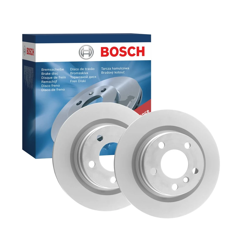 Bosch BD1633 Brake Disc Set - 300 mm Vented High-Carbon Disc - Rear Axle - ECE-R90 Certified - Great Cooling and Noise Suppression, Advanced Corrosion protected - 1 Set of 2 Discs