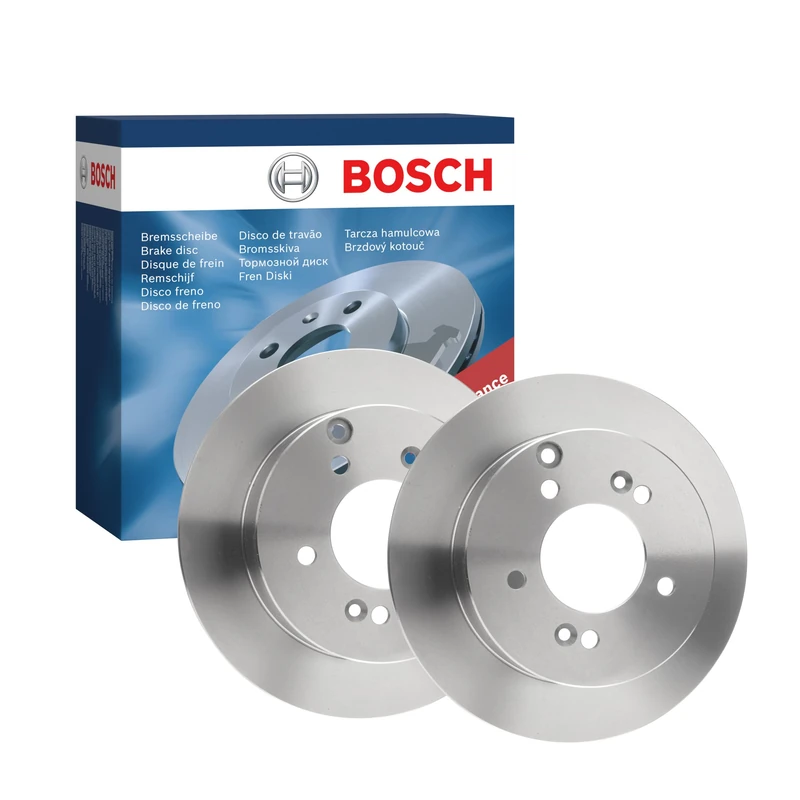 Bosch BD1660 Brake Disc Set - 275 mm Solid Discs - Rear Axle - ECE-R90 Certified - Reliable Braking, Stable Performance, Corrosion Protection - 1 Set of 2 Discs