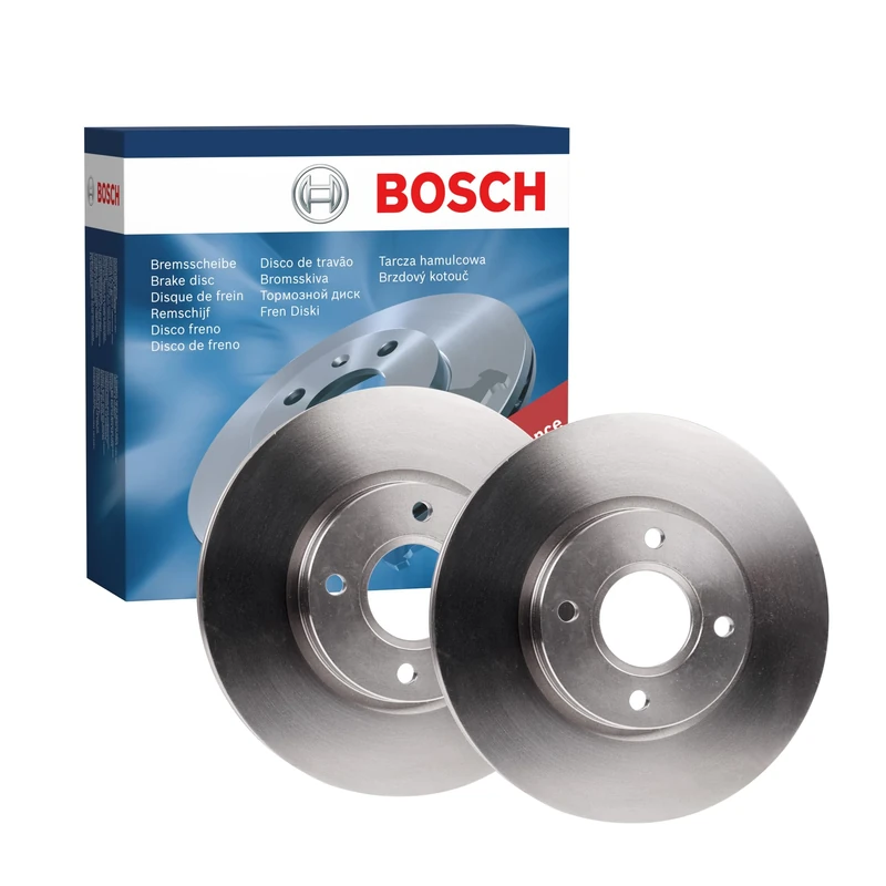 Bosch BD1676 Brake Disc Set - 278 mm Vented High-Carbon Disc - Front Axle - ECE-R90 Certified - Great Cooling and Noise Suppression, Advanced Corrosion protected - 1 Set of 2 Discs