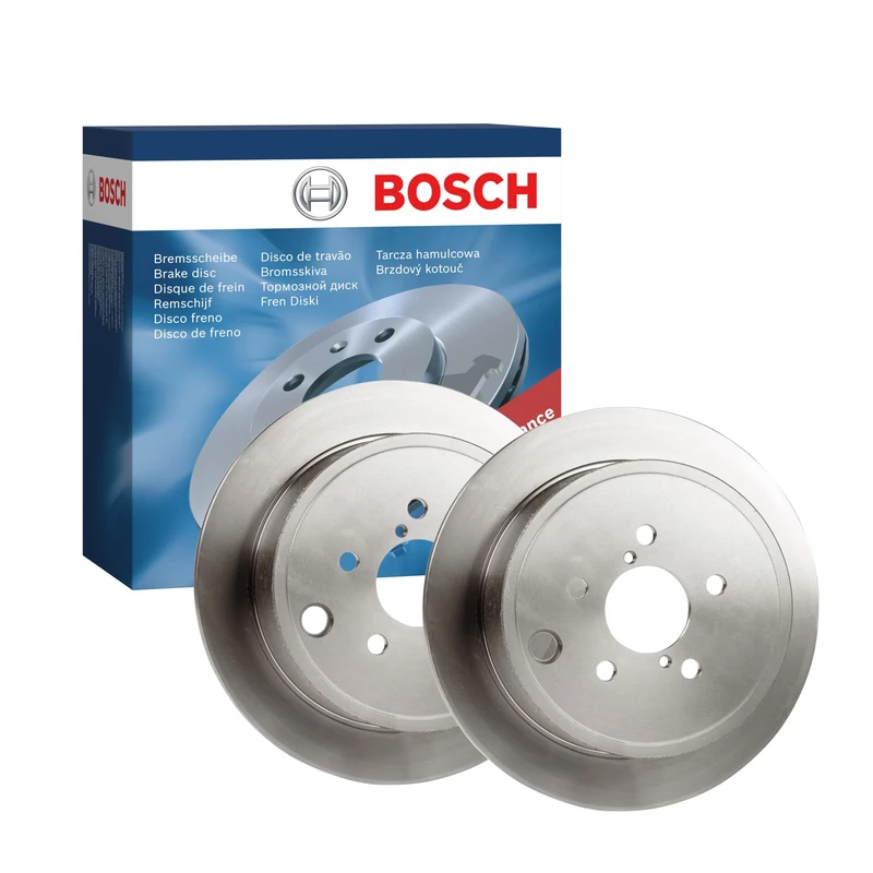 Bosch BD1697 Brake Disc Set - 285.65 mm Solid Discs - Rear Axle - ECE-R90 Certified - Reliable Braking, Stable Performance, Corrosion Protection - 1 Set of 2 Discs