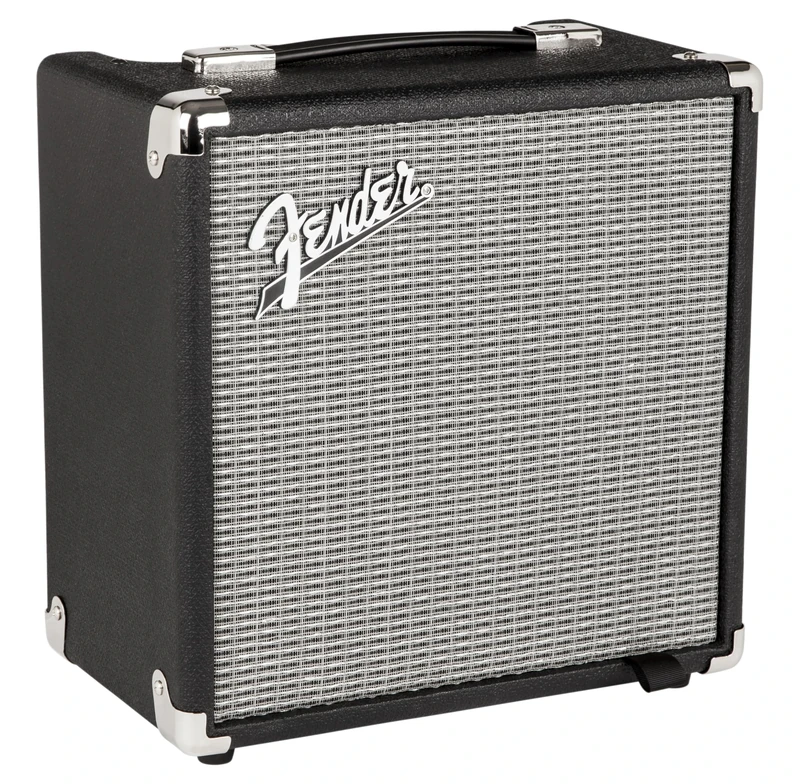 Fender Rumble 15, Bass Amp, 15W, Suitable For Electric Bass Guitar, Small/Compact Bass Practice Amp, Black/Silver