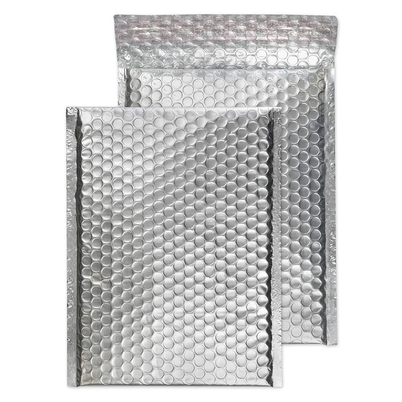 Blake Purely Packaging C5+ 250 x 180 mm Matt Metallic Padded Bubble Envelopes Peel and Seal (MTA250) Metallic Silver - Pack of 100