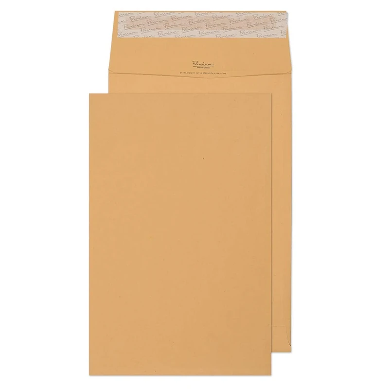 Blake Avant Garde 381 x 254 x 25 mm 140 gsm Heavyweight Extra Strong Peel & Seal Gusset Pocket Envelopes (AG0062) Cream Manilla - Pack of 100