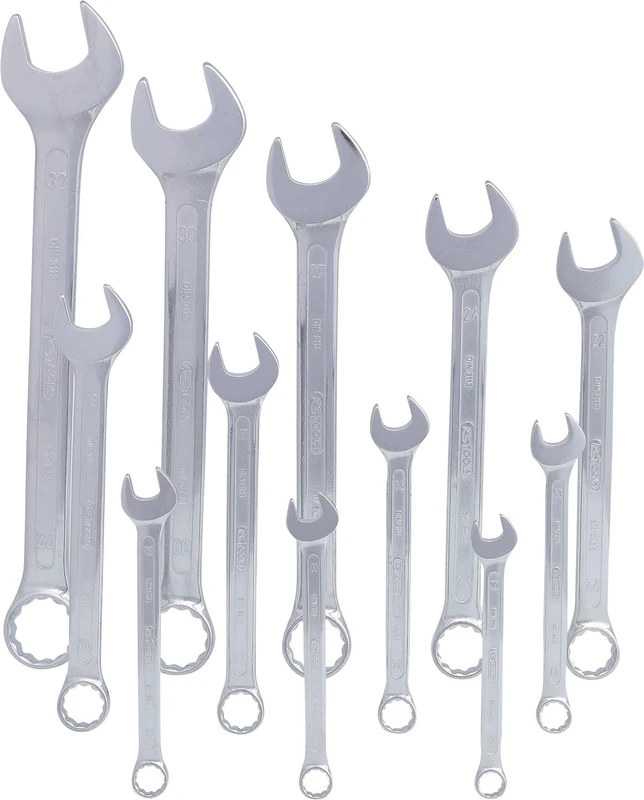 KS Tools Combination Spanner Set 12-Piece 10 to 32 mm 517.0085