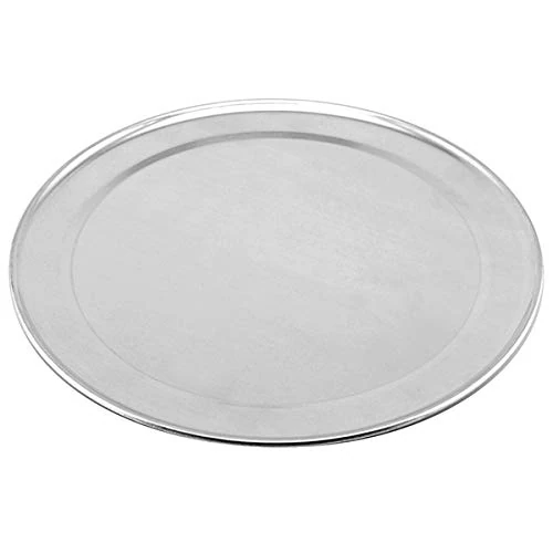Genware Wide Rim Pizza Trays 12inch - Case of 12 | Aluminium Pizza Trays, Bake & Serve Pizza Pans, Pizza Plates