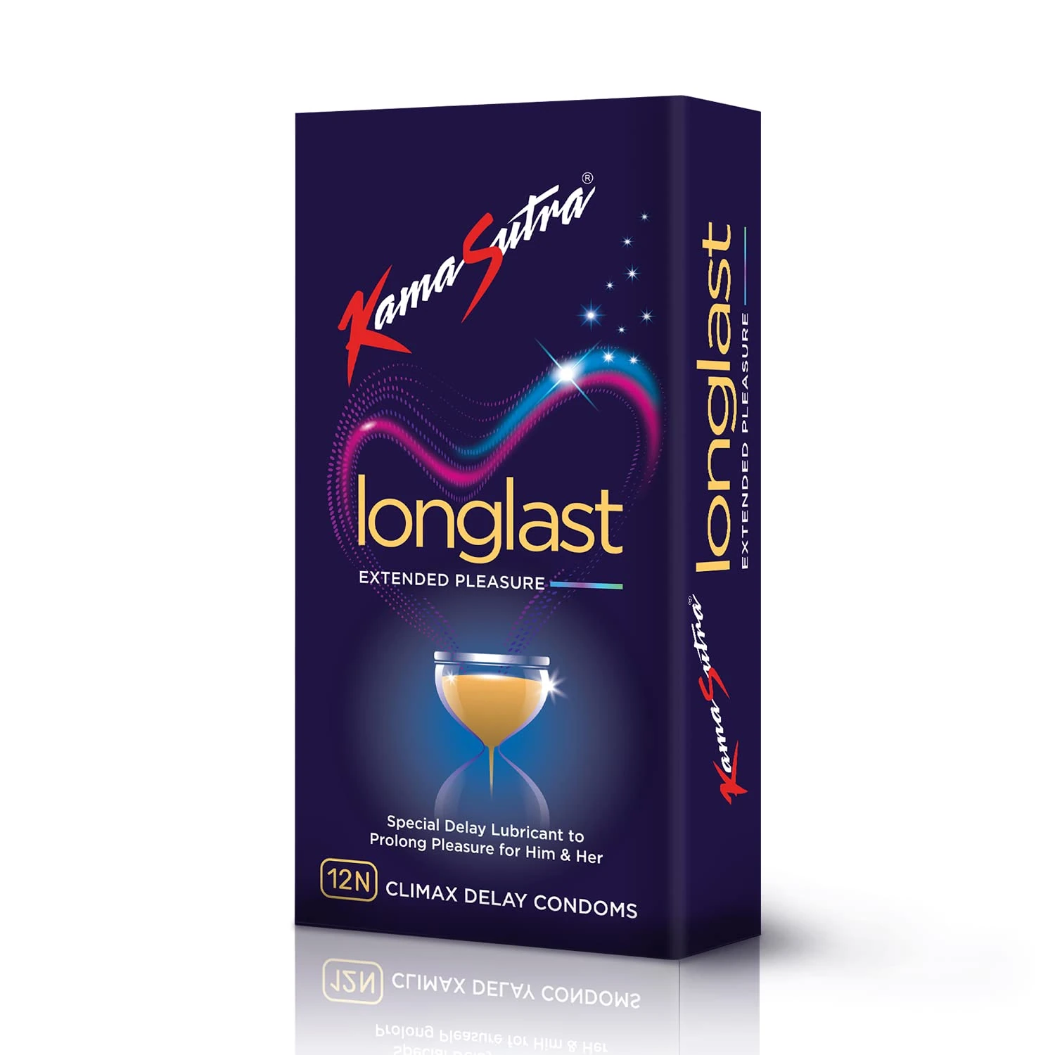 KamaSutra Long Last Extended Pleasure Cilmax Delaying Dotted Condoms 12'S Pack
