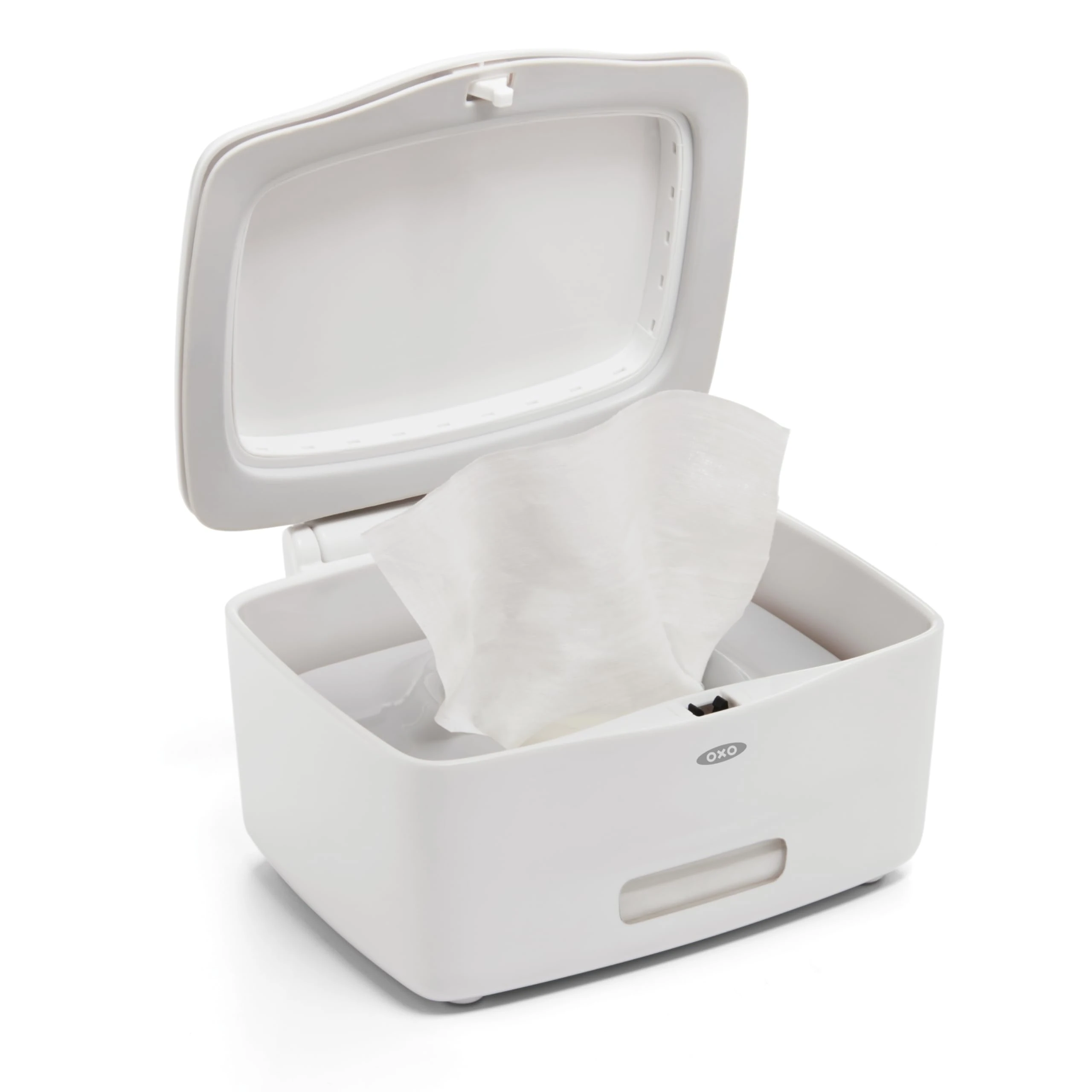 DevaCurl OXO Good Grips Dispenser for Face, Hand Flushable Wipes, 18/8 Stainless Steel, White, A