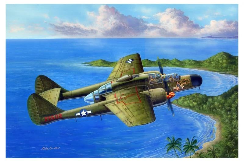 Hobbyboss 81730 "P-61A Black Widow Plastic Model Kit, 1:48 Scale