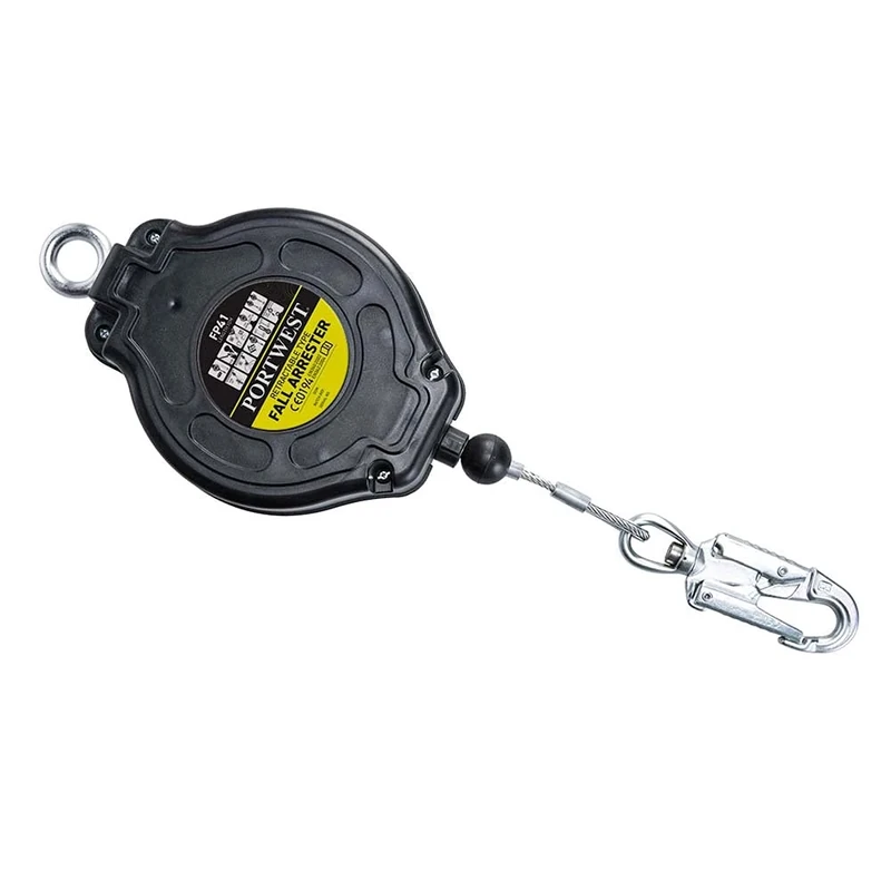 Portwest 10m Retractable Fall Arrest Block, Color: Black, FP41BKR