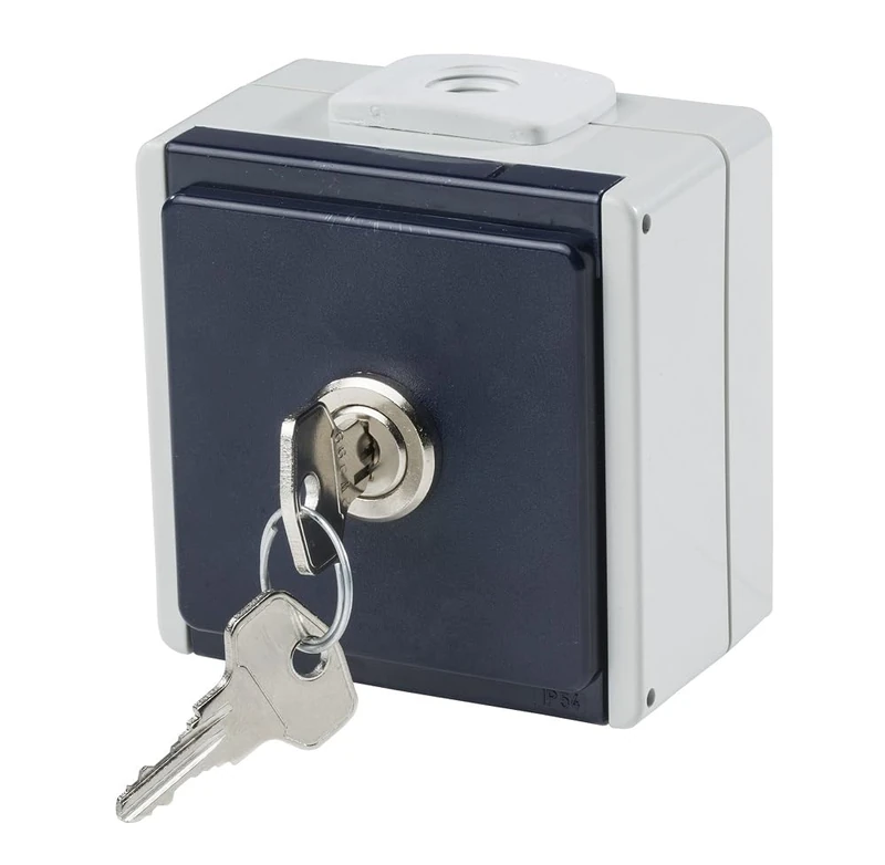 AS – Schwabe Socket Outlet with 2 cable Entries, IP54, for Outdoor use Grey, 62461