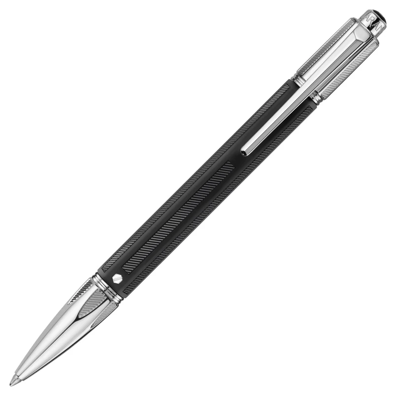 Caran d'Ache Silver Plated Varius Ballpoint Pen - Rubracer