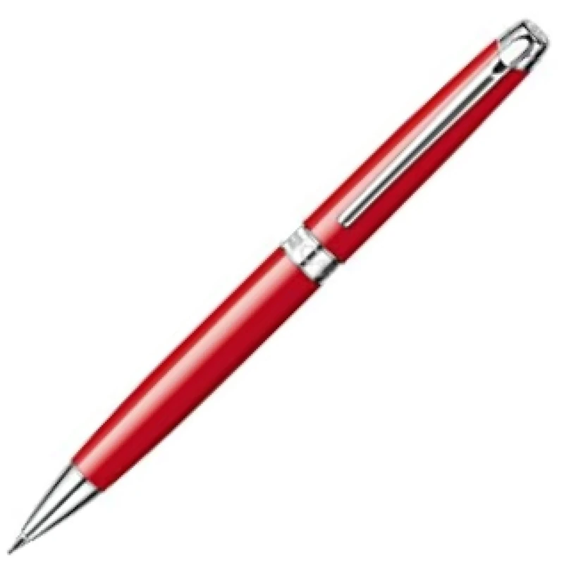 Caran d'Ache Leman Silver Plated Mechanical Pencil - Red