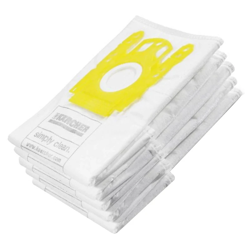 Karcher Vacuum Cleaner Fleece Dust Bags (Pack of 5 + Filter Pad)