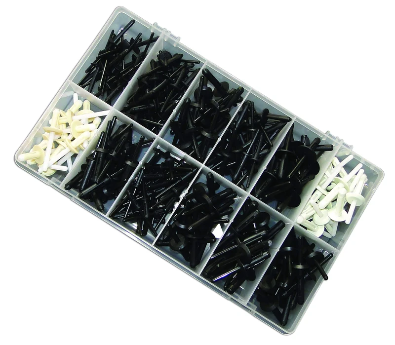 Connect 36038 Assorted Box Plastic Rivets 235pc