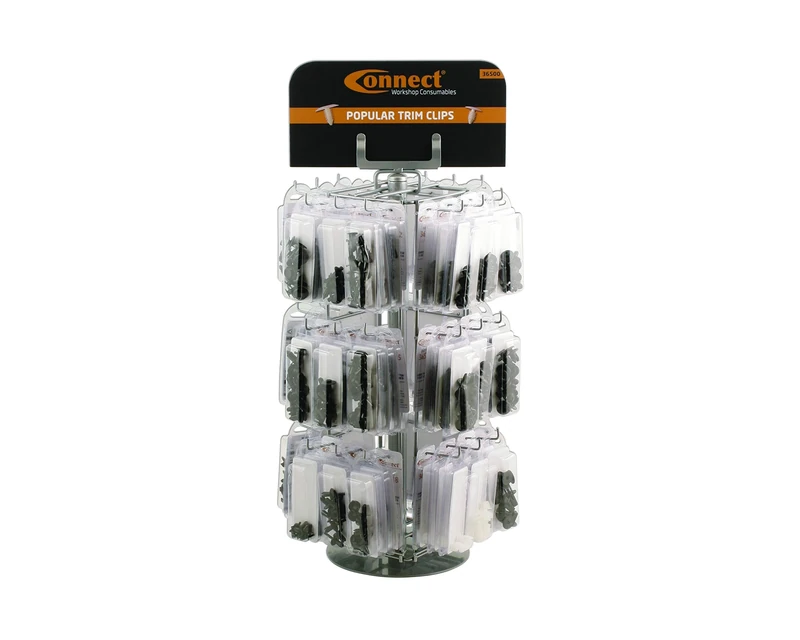 Connect 36500 Trim Clip Rack c/w Clam Packs 108pc