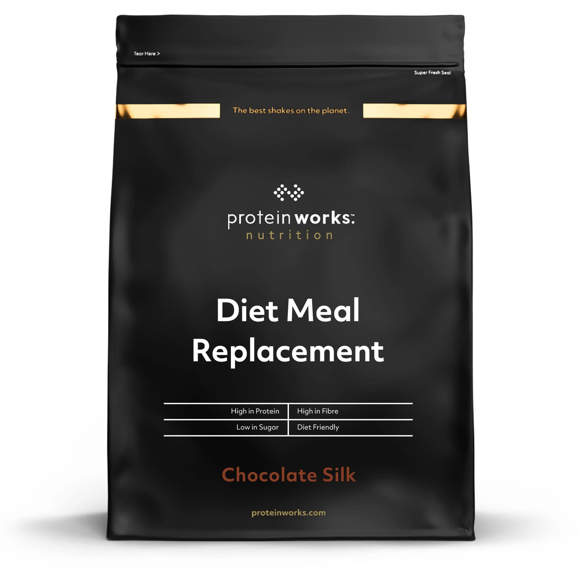 Protein Works - Diet Meal Replacement, Chocolate Silk, Nutrient Dense Complete Meal, Immunity Boosting Vitamins, Affordable, Healthy And Quick, 14 Meals, 1kg
