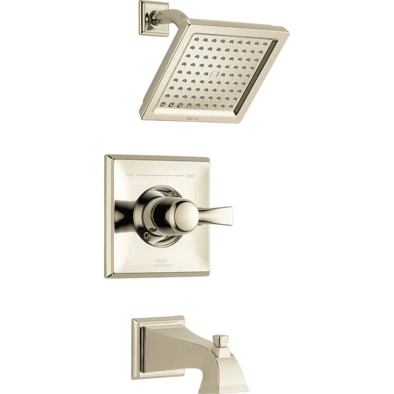 Delta Faucet T14451-PN Dryden Monitor 14 Series Tub and Shower Trim, Polished Nickel - Image 1