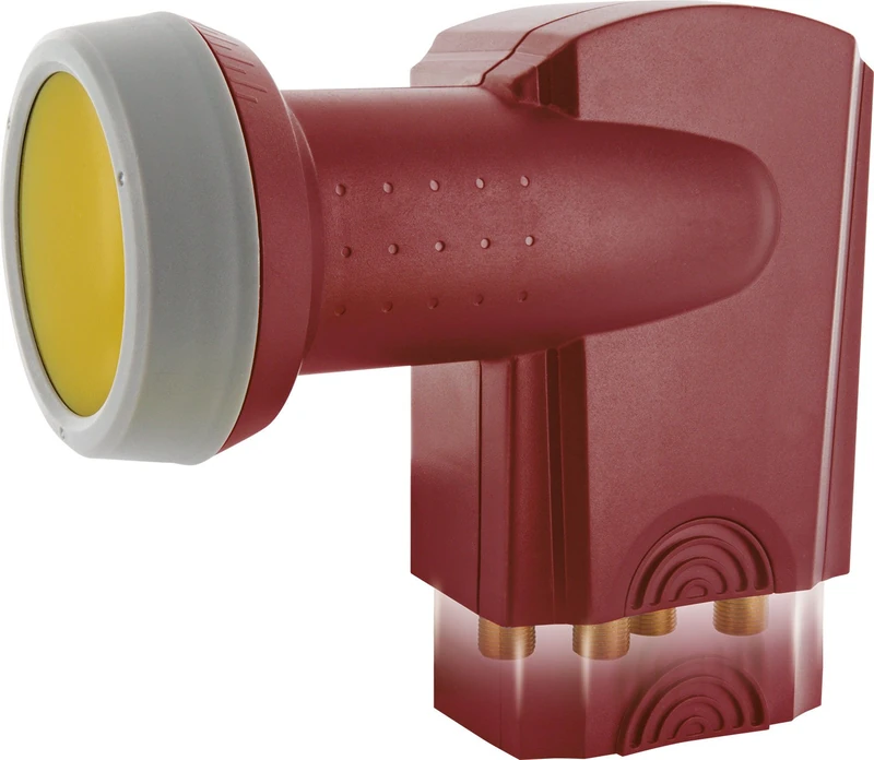 Schwaiger extremely heat resistant SUN Protect Quattro LNB Brick Red