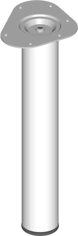 Element System Steel Pipe Feet Round Set of 4 Table Legs, Furniture Feet Including Screw-On Plate, 11102-00010