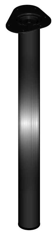 Element System Steel Pipe Feet Round Set of 4 Table Legs, Furniture Feet Including Screw-On Plate, 11102-00033